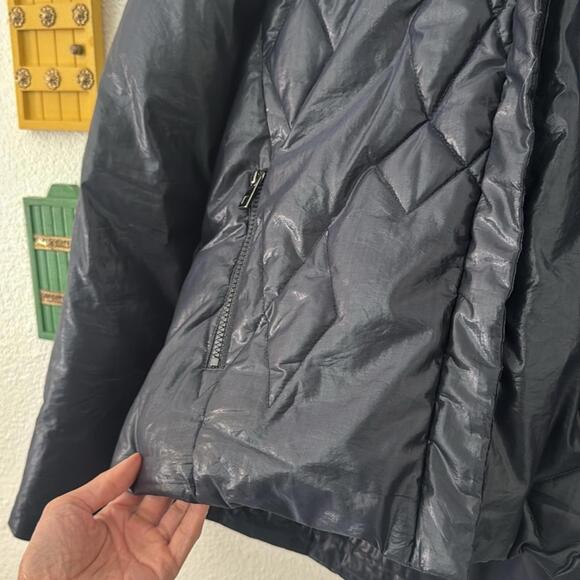 Cop.Copine Goldeneye Puffer Jacket Navy Diamond Quilted Designer - Picture 4 of 12